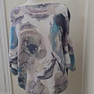 Luisa Ricci Floral Knit Top M